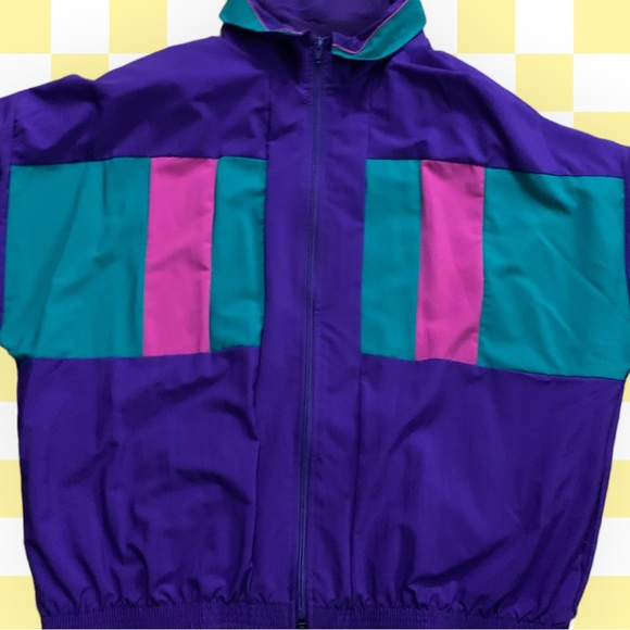 Vintage Danny Taylor Windbreaker w Shoulder Pads - Picture 5 of 5